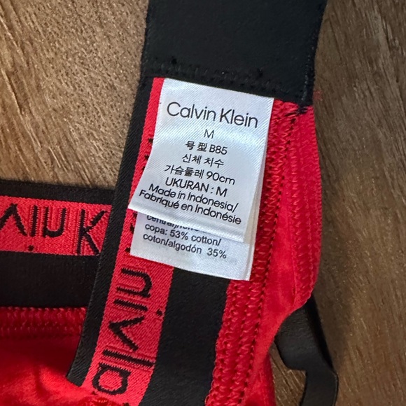 Calvin Klein Red and Black Bra - Picture 3 of 3